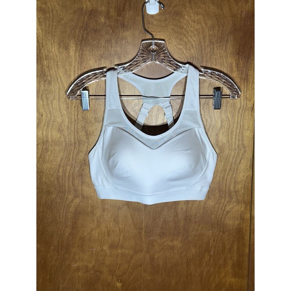 Gymshark High Support V-neck Sports Bar White